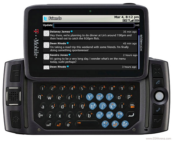 T-Mobile Sidekick LX 2009 Tech Specifications