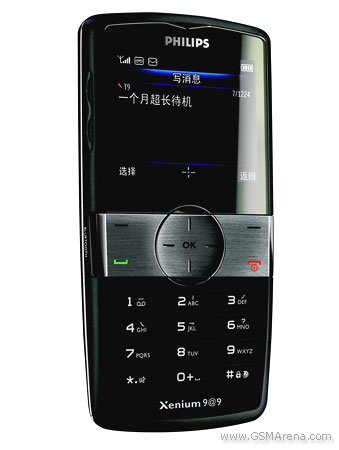 Philips Xenium 9@9w Tech Specifications