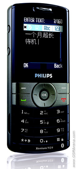 Philips Xenium 9@9g Tech Specifications