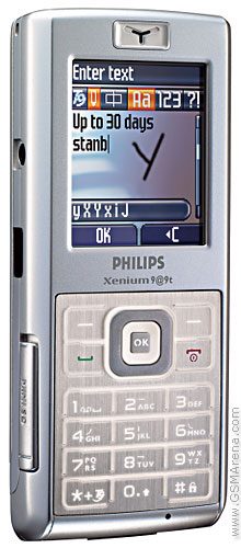 Philips Xenium 9@9t Tech Specifications
